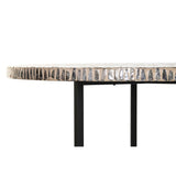 Conjunto de 2 mesas DKD Home Decor Bege Cinzento 76 x 76 x 60 cm