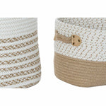 Conjunto de Cestas DKD Home Decor Branco Algodão Jute (45 x 45 x 54 cm) (6 Peças)