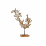 Figura Decorativa DKD Home Decor Bege Ferro Pássaros (49 x 11,5 x 63 cm)