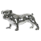 Figura Decorativa DKD Home Decor Inglês Prateado Bulldog Resina Moderno (45,5 x 21,5 x 25 cm)