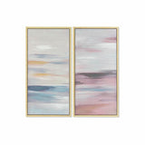 Pintura DKD Home Decor 50 x 4 x 100 cm Abstrato Moderno (2 Unidades)