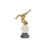 Figura Decorativa DKD Home Decor Cristal Dourado Resina Homem (28 x 12 x 38 cm)