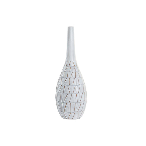 Vaso DKD Home Decor Branco Resina Moderno (18 x 18 x 50 cm)