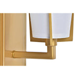 Luminária de parede DKD Home Decor 25W Dourado Metal Poliéster Branco 220 V (12 x 14 x 25 cm)