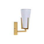 Luminária de parede DKD Home Decor 25W Dourado Metal Poliéster Branco 220 V (12 x 14 x 25 cm)