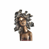 Figura Decorativa DKD Home Decor Vermelho Turquesa Dourado Mulher 20 x 9 x 23 cm (2 Unidades)