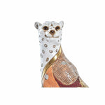 Figura Decorativa DKD Home Decor 15 x 8 x 25 cm Laranja Branco Leopardo Colonial