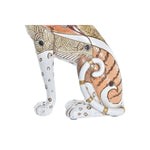 Figura Decorativa DKD Home Decor 15 x 8 x 25 cm Laranja Branco Leopardo Colonial