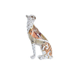 Figura Decorativa DKD Home Decor 15 x 8 x 25 cm Laranja Branco Leopardo Colonial