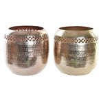 Vaso DKD Home Decor Cobre 24 x 24 x 22 cm Dourado Alumínio Árabe Corte e Vinco (2 Unidades)