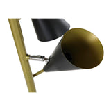 Luminária de chão DKD Home Decor Preto Dourado Metal Moderno (36 x 36 x 160 cm)