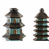 Figura Decorativa DKD Home Decor 15 x 17 x 50 cm Turquesa Oriental (2 Unidades)