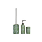 Conjunto de Banho DKD Home Decor Verde Prateado Polipropileno Dolomite Tropical Folha de planta 9,5 x 9,5 x 37 cm