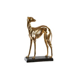 Figura Decorativa DKD Home Decor 44,5 x 17 x 65,5 cm Preto Dourado Cão