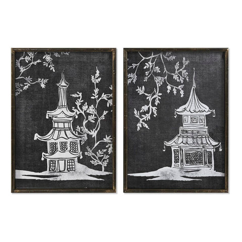 Pintura DKD Home Decor 50 x 2,8 x 70 cm Oriental (2 Unidades)