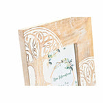 Moldura de Fotos DKD Home Decor Branco Castanho Madeira Cristal Madeira de mangueira Árvore Índio 20 x 2 x 25,5 cm