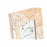 Moldura de Fotos DKD Home Decor Branco Castanho Madeira Cristal Madeira de mangueira Árvore Índio 20 x 2 x 25,5 cm