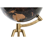 Globo Terrestre DKD Home Decor Preto Dourado Metal 20 x 20 x 47 cm