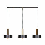 Candeeiro de teto DKD Home Decor Preto Dourado Metal 50 W 88 x 18 x 28 cm 88 x 20 x 30 cm