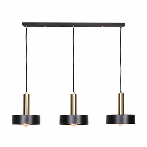 Candeeiro de teto DKD Home Decor Preto Dourado Metal 50 W 88 x 18 x 28 cm 88 x 20 x 30 cm