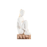 Figura Decorativa DKD Home Decor Mulher Castanho Branco (2 Unidades)