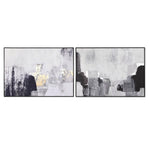 Pintura DKD Home Decor 143 x 4,5 x 103 cm Abstrato Urbana (2 Unidades)