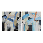 Pintura DKD Home Decor 100 x 2,5 x 100 cm 100 x 2,8 x 100 cm Abstrato Moderno (2 Unidades)