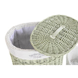 Conjunto de Cestos DKD Home Decor Verde vime 51 x 37 x 56 cm (5 Peças)