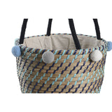 Conjunto de Cestas DKD Home Decor Poliéster Pompons 43 x 43 x 43 cm Zostera marina