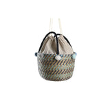 Conjunto de Cestas DKD Home Decor Poliéster Pompons 43 x 43 x 43 cm Zostera marina