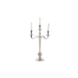 Candelabro DKD Home Decor 30 x 12 x 46 cm Prateado Alumínio Cromado