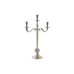 Candelabro DKD Home Decor 30 x 12 x 46 cm Prateado Alumínio Cromado