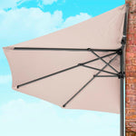 Parasol 240 x 125 x 250 cm Taupe Alumínio