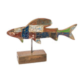 Figura Decorativa Calypso Peixe 51 x 13 x 28 cm Teca Multicolor