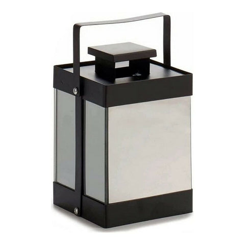 Lanterna LED Preto Espelho 12,5 x 18,5 x 12,5 cm