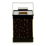 Lanterna LED Preto Espelho 12,5 x 18,5 x 12,5 cm