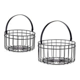 Cabaz Preto Metal 25 x 27 x 25 cm (2 pcs)