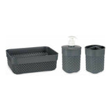 Conjunto de Banho Antracite Plástico (3 pcs)