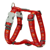 Arnês para Cães Red Dingo Style Vermelho Pegada animal 46-76 cm