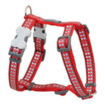 Arnês para Cães Red Dingo Vermelho Osso Refletor 37-61 cm