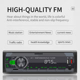 Rádio para automóvel com Bluetooth FM mãos-livres USB TF AUX MP3 1 DIN Player