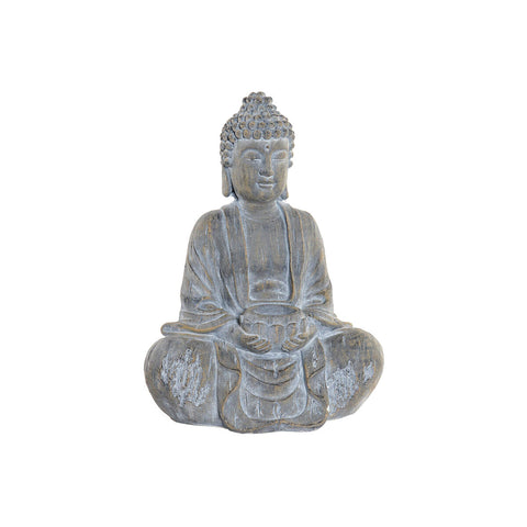 Figura Decorativa DKD Home Decor Fibra de Vidro Cinzento Buda (36 x 23,5 x 48,4 cm)