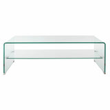 Mesa de apoio DKD Home Decor 120,5 x 60,5 x 40 cm Cristal Transparente Alumínio Plástico (2 Unidades)