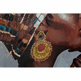 Pintura DKD Home Decor 90 x 2,8 x 120 cm Colonial Africana (2 Unidades)