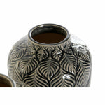 Vaso DKD Home Decor Bege Porcelana Cinzento Verde Oriental 16 x 16 x 26 cm (2 Unidades)