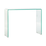 Mesa de apoio DKD Home Decor 100 x 28 x 75 cm Cristal Transparente Plástico