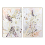 Pintura DKD Home Decor Abstrato 83 x 4,5 x 123 cm Bloemen Tradicional (2 Unidades)