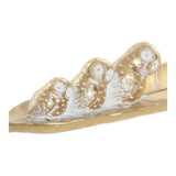 Tabuleiro DKD Home Decor 8424001813735 Decorativa 40 x 7,8 x 5,3 cm Dourado Tropical Folha de planta