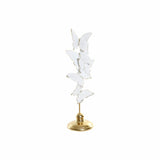 Figura Decorativa DKD Home Decor Dourado Branco Borboleta 10 x 10 x 34 cm