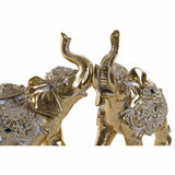 Figura Decorativa DKD Home Decor 12 x 6 x 13 cm Elefante Dourado Colonial (2 Unidades)